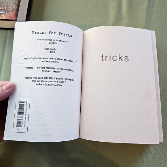 2 Book Bundle: Smoke (Hardcover) & Tricks (Paperback) by Ellen Hopkins - Picture 3 of 11